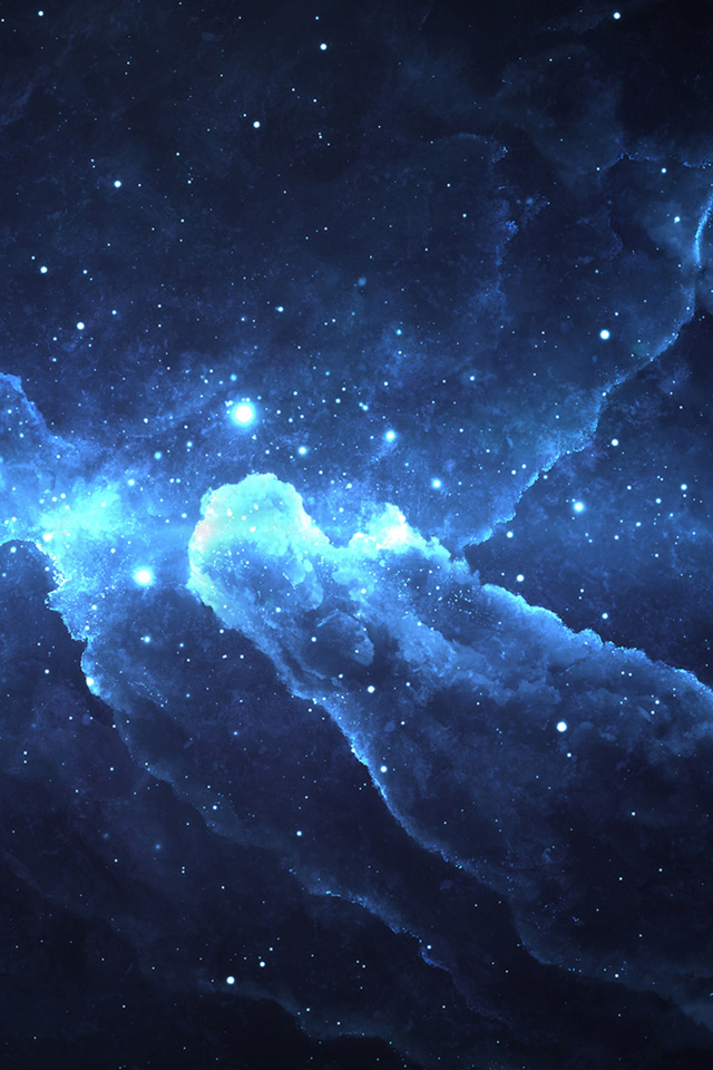 Blue Nebula iPhone Wallpaper HD