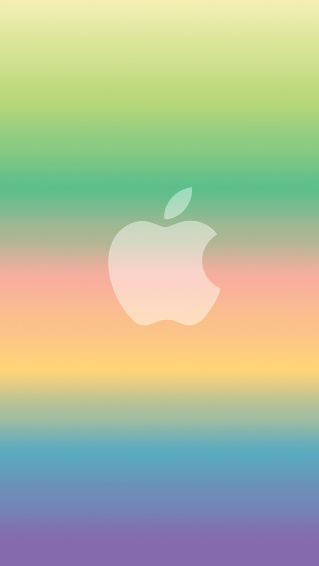 Rainbow Apple iPhone Wallpaper HD