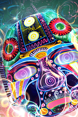 Tribal Mask iPhone Wallpaper HD